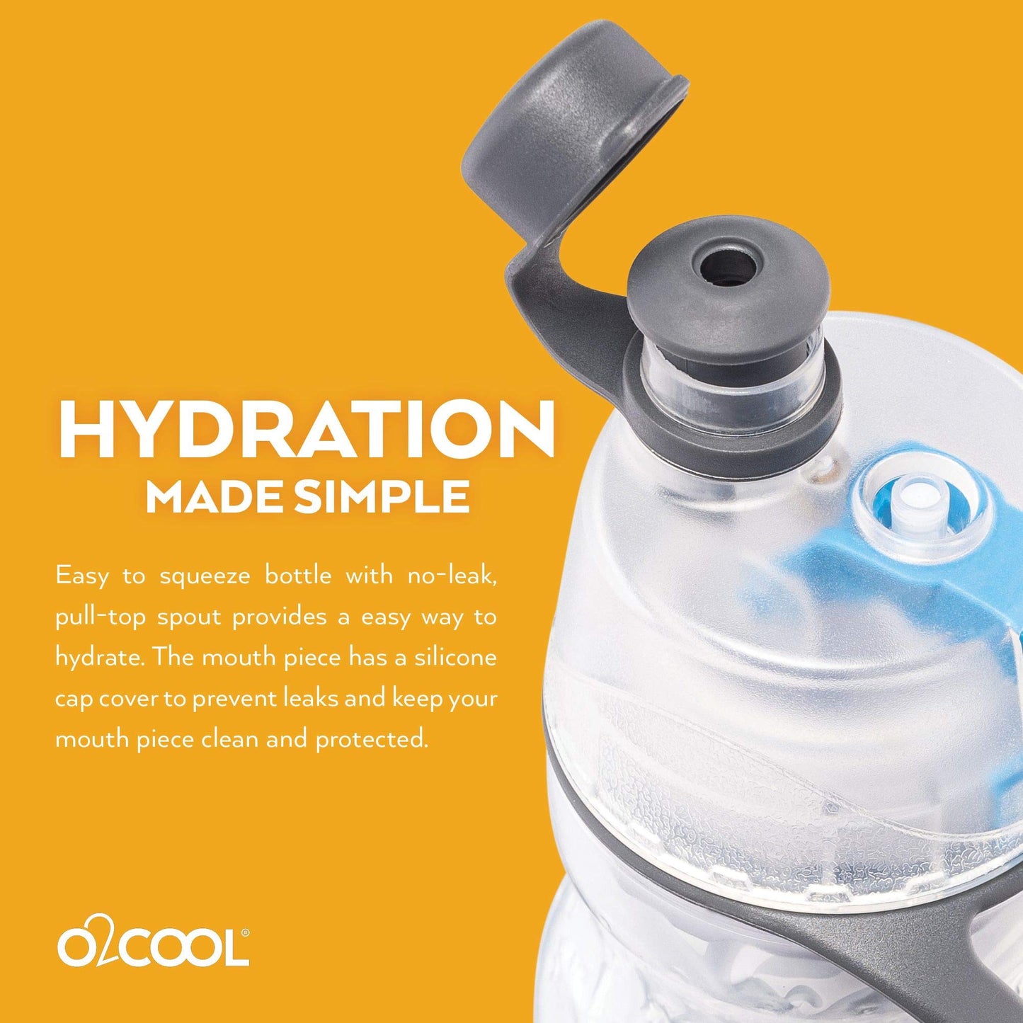 O2COOL Mist 'N Sip Misting Water Bottle 2-in-1 Mist And Sip Function With No Leak Pull Top Spout Reusable Sports Water Bottle - 20 oz (Celestial Purple)