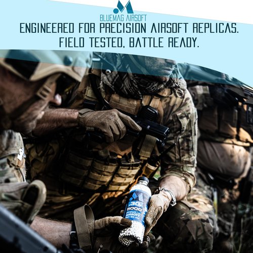 BlueMag Airsoft Biodegradable 6mm Airsoft BBS .32g 3000ct - Seamless Finish - Polished to Perfection - for All 6mm Airsoft Guns