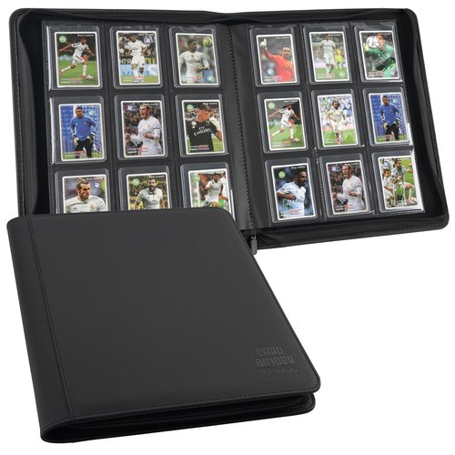 Toploader Binder, 9-Pocket Pages Sleeves Hold up 288 Cards, Toploader Hard Cases,Toploader Card Binder for MTG, TCG, Sport Card, Game Cards, Durable Sleeves for Storage & Display(Black)