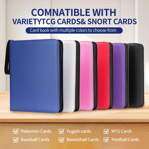 Premium 9-Black Pocket Card Binder – 720 Collection Binder Folder Card Album Card Holder Fit for MTG Football Play Cards (Black, 9 Pocket)