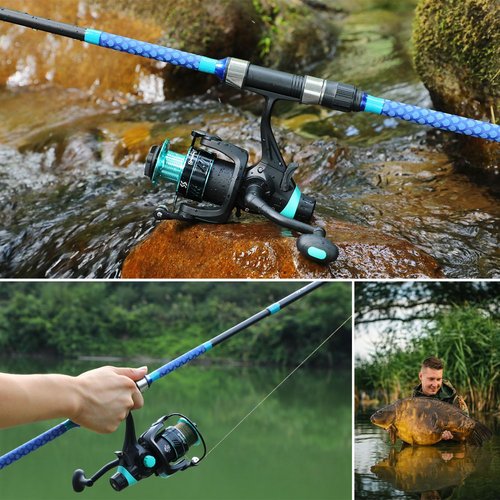 Sougayilang Baitfeeder Combo Surf Fishing Rod Combo Medium/Heavy 3 Piece Travel Spinning Rod with 4000 Size Reel (10')