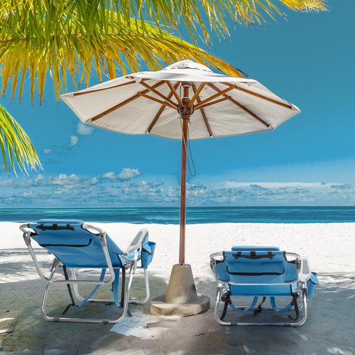 WISLAS 5-Position Folding Low Backpack Beach Chair with Headrest & Cup Holder - Portable Aluminum Reclining Camping Chair with Storage Bags, Adjustable Recline - Lightweight & Compact, Dark Blue