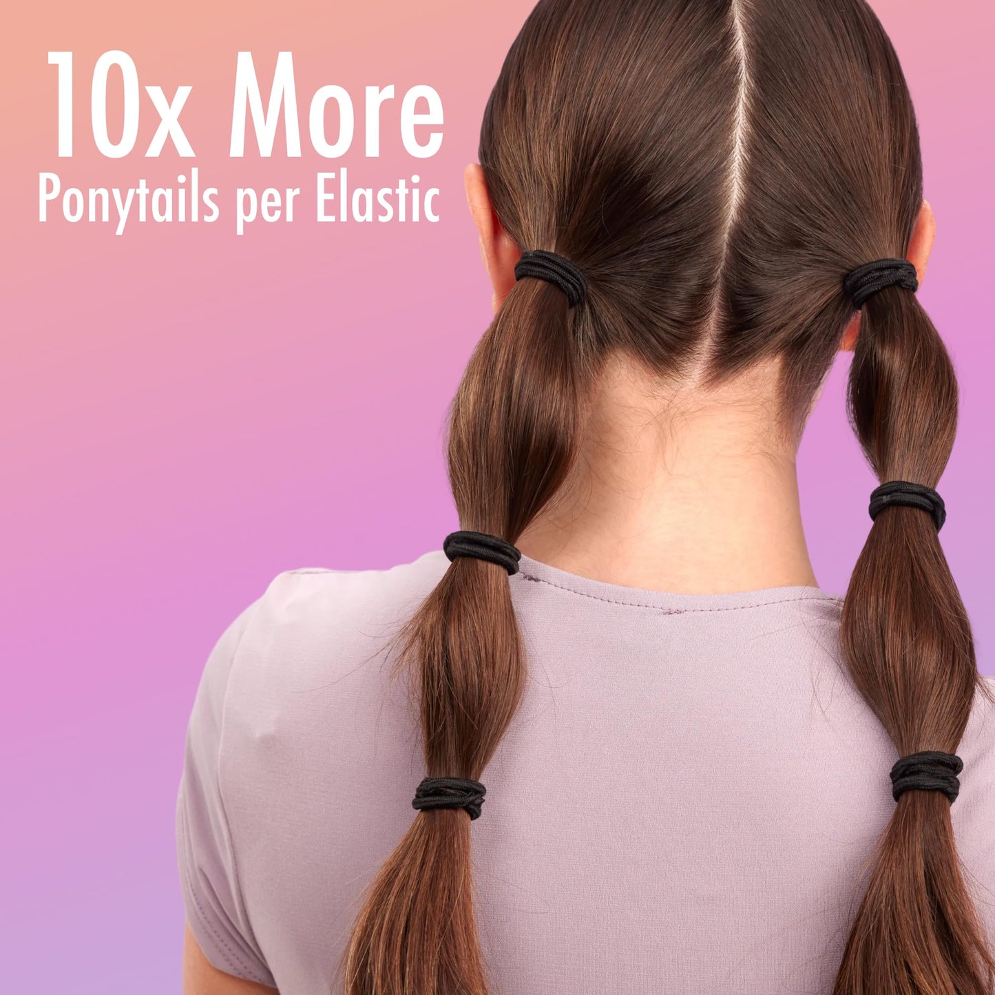 Goody Ouchless Hair Elastics - No Pull, No Breakage, Tangle-Free Hold for Thick, Curly, Coily & Textured Hair - 30 Count, Black, Long-Lasting Ponytail Holders for Women & Men