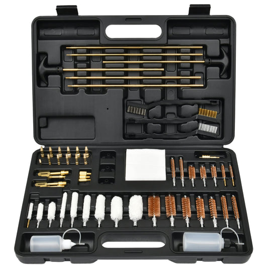 GLORYFIRE Gun Cleaning Kit Universal for Guns, Gun Brushes for Pistol, Handgun, Shotgun, Elite Brass Rods and Wire Rope, Hunting Gear Gun Accessories for Men(Brass Jags Set)