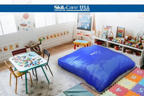 Skil-Care 5' x 5' Crash Pad, Crash Pads for Kids Sensory Room Equipment, Sensory Crash Mat, Soft Foam Landing Zone for Sensory Input, Bean Bag Alternative for Reading and Relaxation