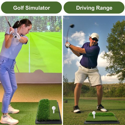 TROLLBIRD Premium Rubber Golf Tees for Mats Golf Tee Holder for Driving Range Simulator Hitting Mats and Outdoor Training 6 Sizes Rubber Tees & 6pcs 3-1/4 Tees (12 Pcs)