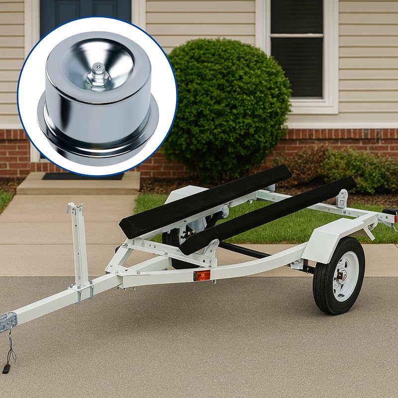 2 Pcs Trailer Axle Dust Caps 2" Galvanized Hub Cap Set - NKIY QUEN Variation of THIS listing