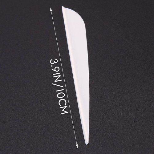 Arrows Vanes 4 Inch Plastic Fletching for DIY Archery 50 Pack(White)