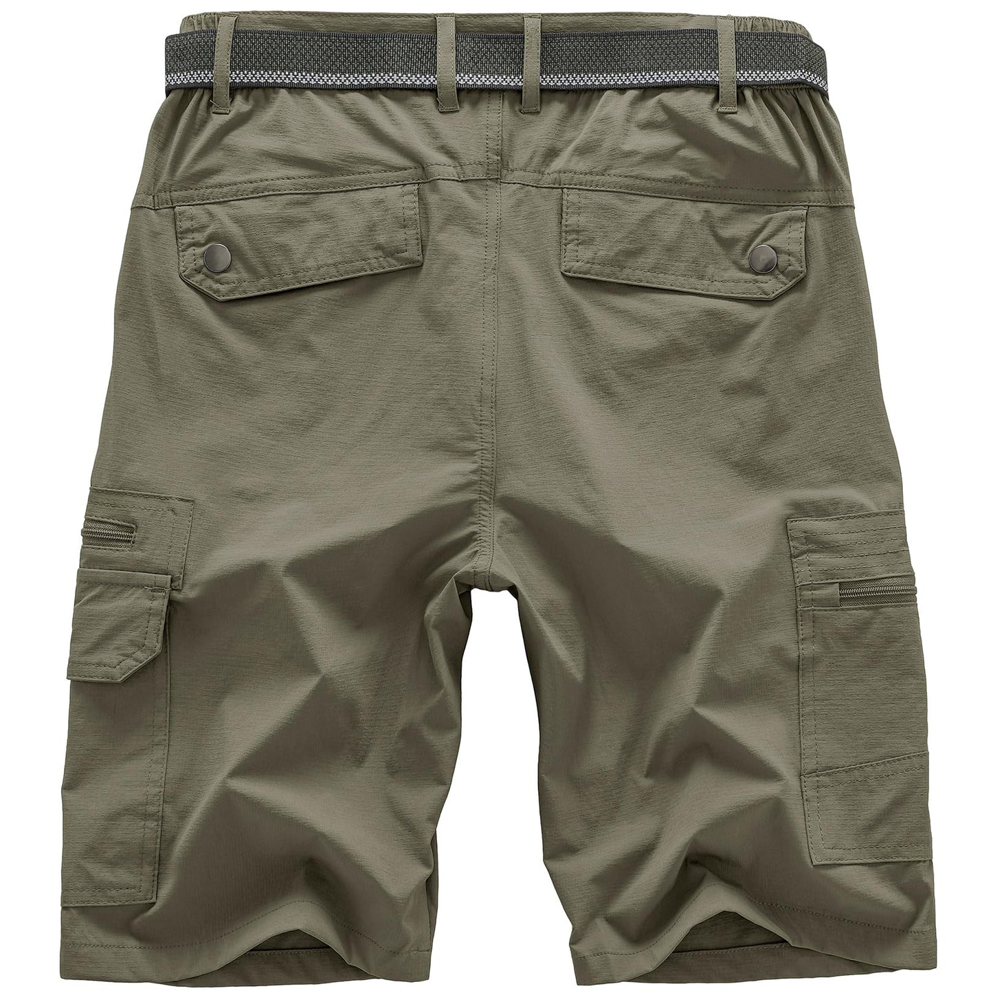 Jessie Kidden Mens Outdoor Casual Expandable Waist Lightweight Water Resistant Quick Dry Fishing Hiking Shorts (Light Green, 29)