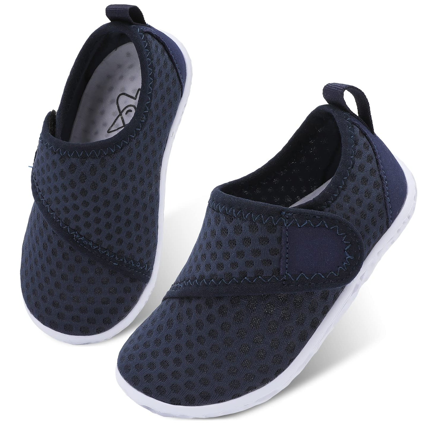 LeIsfIt Boys Girls Water Shoes Kids Aqua Socks Toddler Quick-Dry Swimming Shoes Non-Slip Summer Shoe for Beach Pool Surf, Dark Blue, 10 Toddler