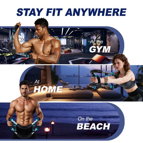 Pro-Grade Twister Arm Trainer- 60-110lb Adjustable Arm Chest Exerciser for Men,Portable Spring Resistance Chest Workout Equipment,Power Twister Bar with Anti-Slip Grips for Home Gym Strength Training