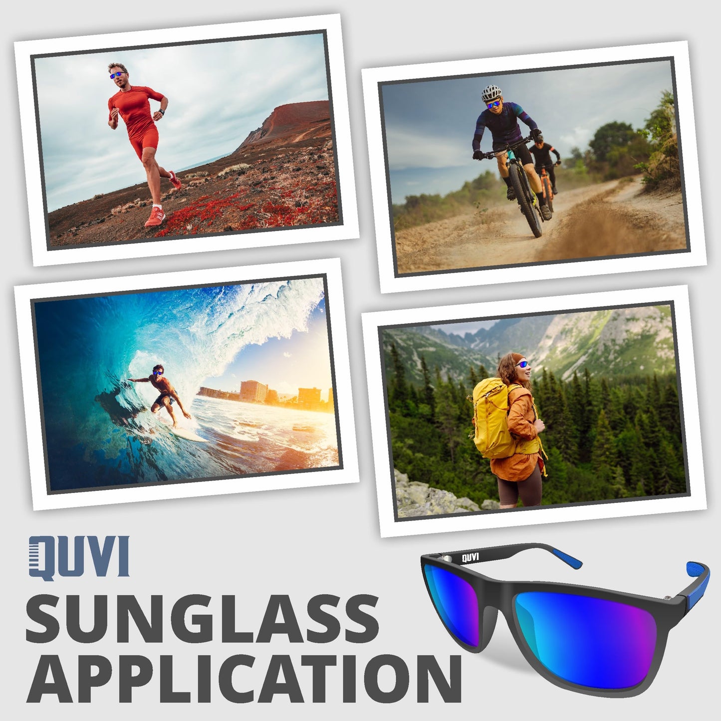 QUVI Polarized Sunglasses for Men | Mens Sunglasses Polarized UV Protection, Lightweight Men's Sun Glasses for Driving Sports Fishing Golf Cycling