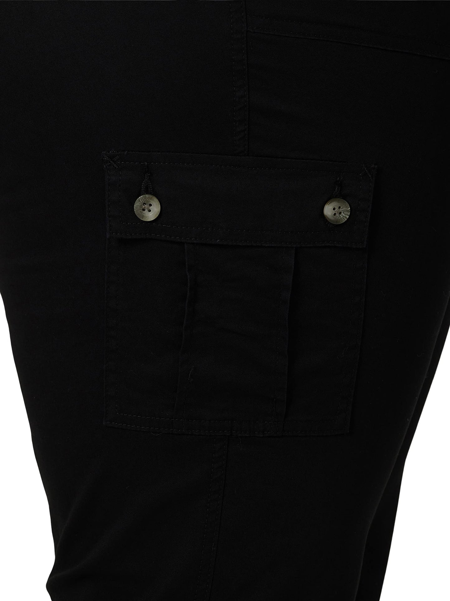 Lee Women's Plus Size Ultra Lux Comfort with Flex-to-Go Cargo Capri Pant Black 14 Plus