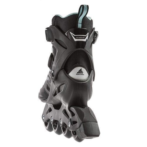 Rollerblade Zetrablade Women's Adult Fitness Inline Skate, Black and Light Blue, Performance Inline Skates