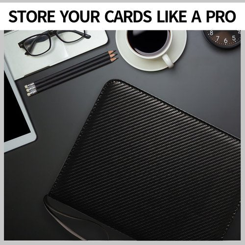 Yodamiack Toploader Binder 4 Pocket - Portable Upgraded Hold 144 Toploaders with Sleeves for 3" x 4" Rigid Card Binder Double Sided PU Card Holder for Sports Card, MTG, TCG, Game
