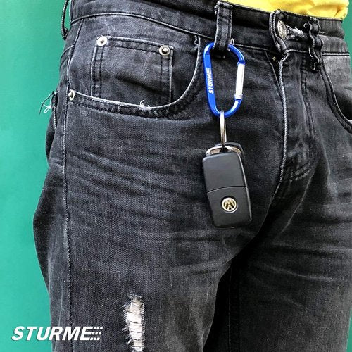STURME 20pcs 2.7" Carabiner Clip Durable Carabeaner Hooks Small Carabiner D Clip