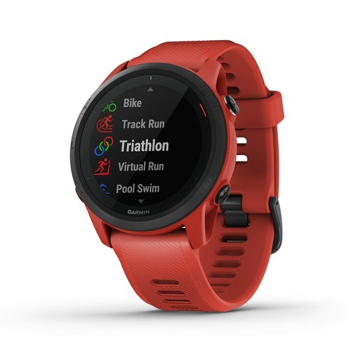 Garmin Forerunner 745, GPS Running Watch, Detailed Training Stats and On-Device Workouts, Essential Smartwatch Functions, Red (Renewed)