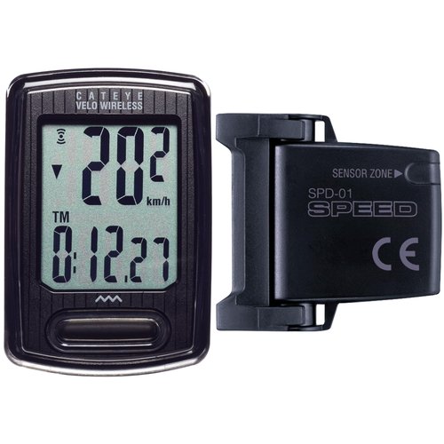 CATEYE Velo Wireless Bike Computer – Analog Wireless Cyclocomputer, Speedometer & Odometer, Calorie Tracking, Zip-Tie Mount, Auto Start/Stop, Programmable Odometer, Easy Setup for All Bikes