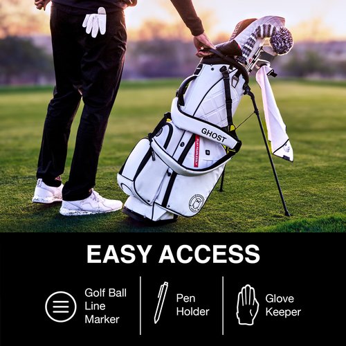 Ghost Golf Stand Bag, Anyday Maverick Black Ops - Golf Bags for Men & Women, 14-Way Dividers with Premium Materials & Magnetic Pocket - Standing Golf Bag Holds 14 Golf Clubs