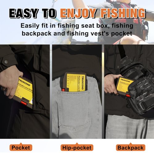 TRUSCEND Widely Used Fishing Bait Rigs Worth Every Penny, Selected Fishing Lures & Tackle Kit for Freshwater Fishing, Economic/Giftable/Premium Starter Fishing Gear Set Available