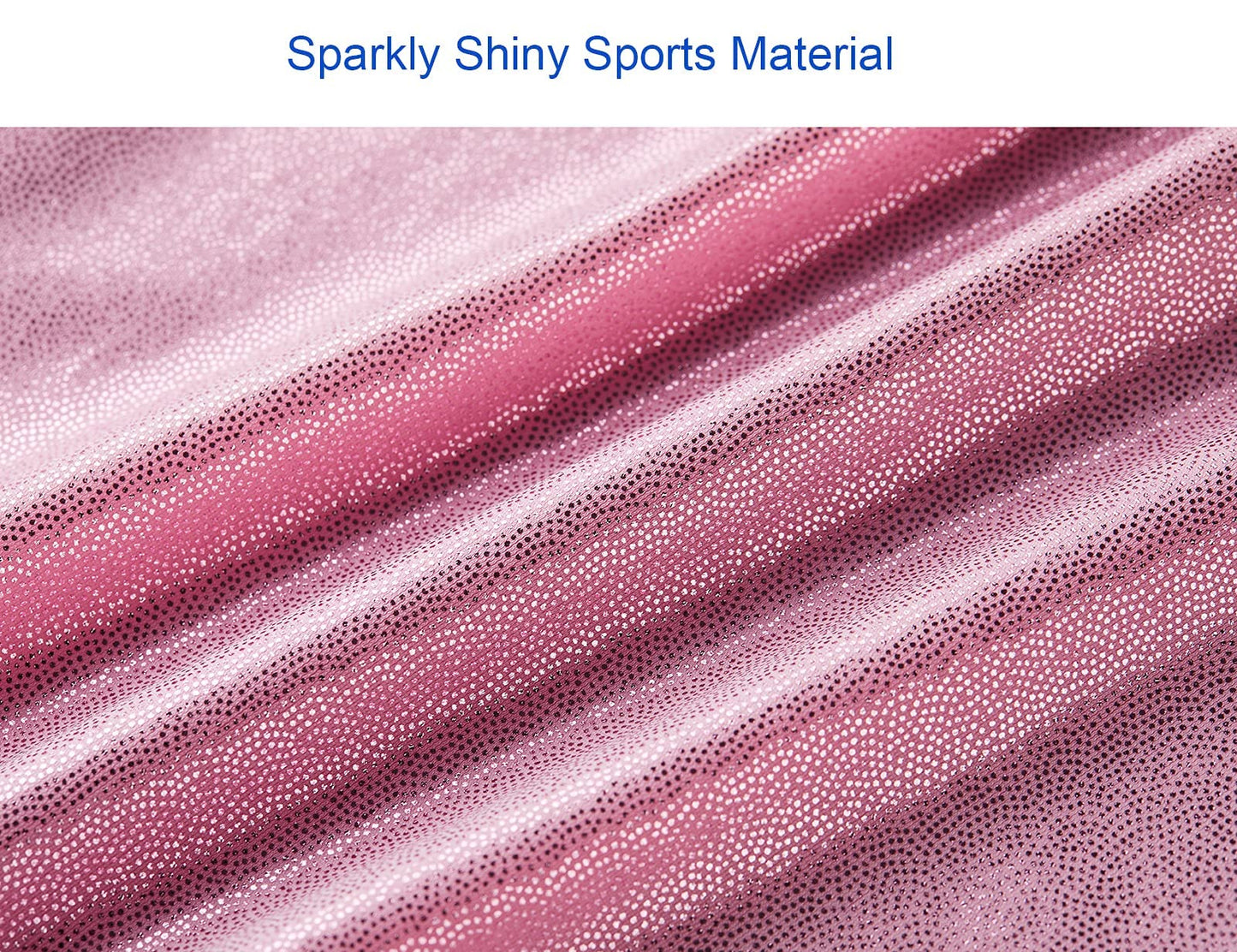Domusgo Gymnastics Leotards for Girls 7-8 Years Old Pink Sparkly One Piece Tumbling Outfits