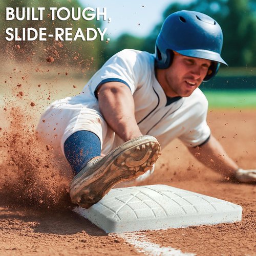 Cannon Sports Pro Style Set of 3 Bases for Baseball and Softball – 15" x 15" Molded Base Set with Waffle Bottom & Anchors - Includes 1st, 2nd, 3rd Base