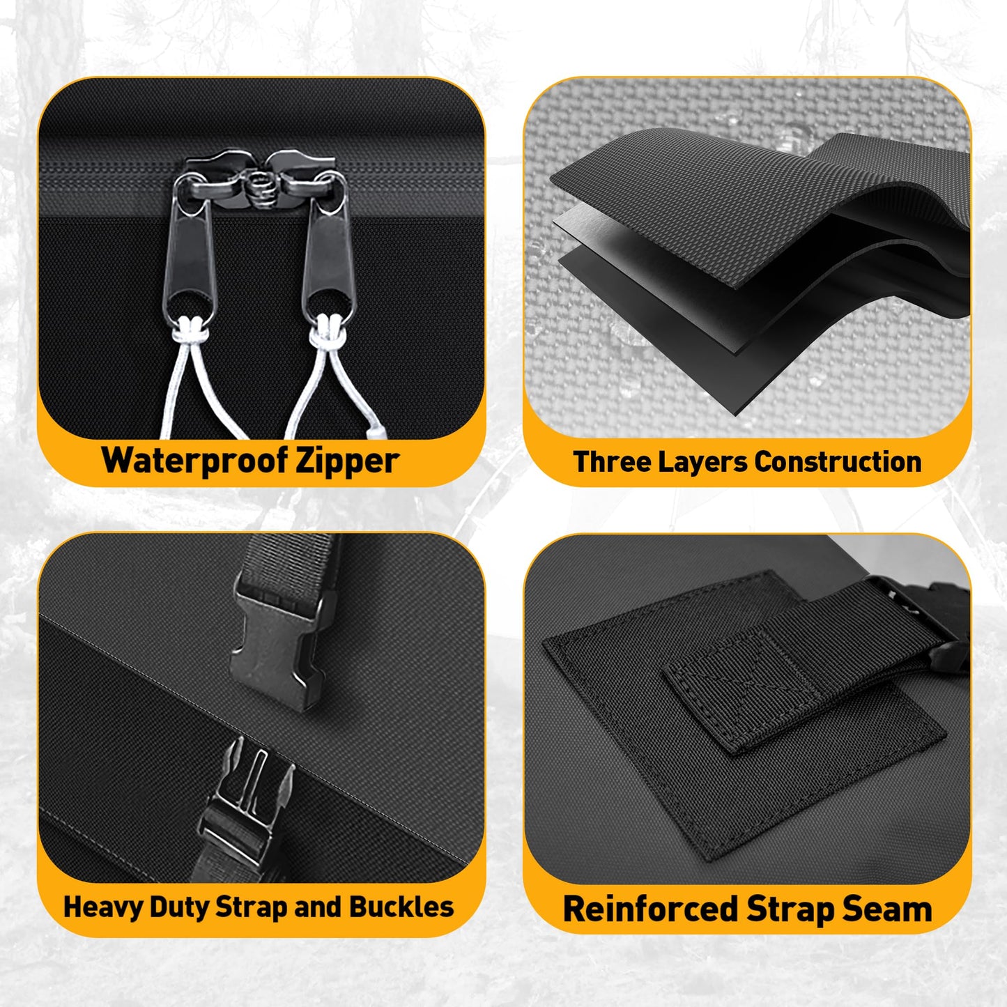 WILDROAD Rooftop Cargo Carrier - 25 Cubic Feet, 600D Ultra Anti-Tear Fabric, Waterproof Car Roof Bag with Soft-Shell, Anti-Slip Mat and 6 Door Hooks - Fits Cars with/Without Racks