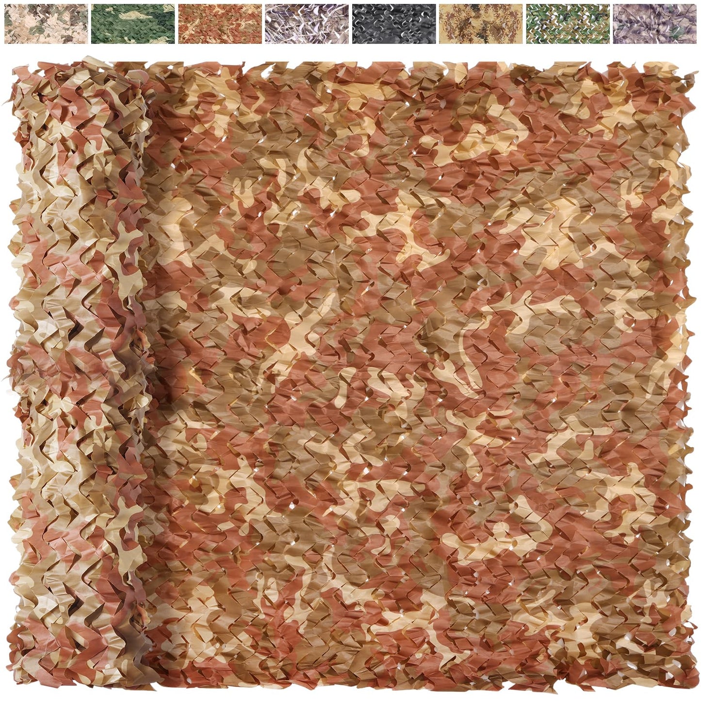 Yeacool Camo Netting Camouflage Netting Bulk Roll Camo Tarp Sunshade Net for Decoration Hunting Blind Photography Dinosaur Birthday Theme Party Decor (Desert, 49.2ftx4.9ft, 15m*1.5m)