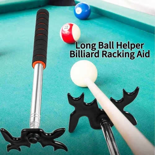 AUTIDEFY Retractable/Removable Head Billiard Rack Cue Bridge Cue Holder with Bridge Head,Billiard Cue Accessories for Billiard Tables,Games,Tournaments Billiard Bridge Cue (Black)