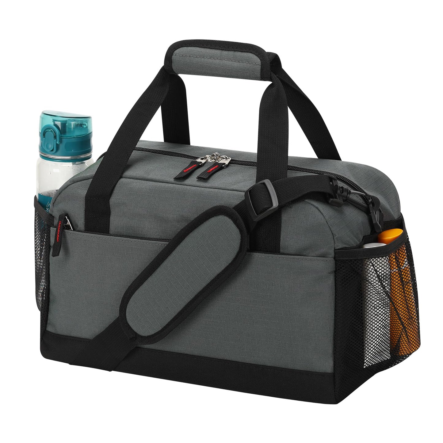 THSOGO Small Gym Bag with Wet Pocket - 14 inch Mini Duffle Bag for Men & Women Lightweight Carry On Bag for Travel Sport - Dark Grey