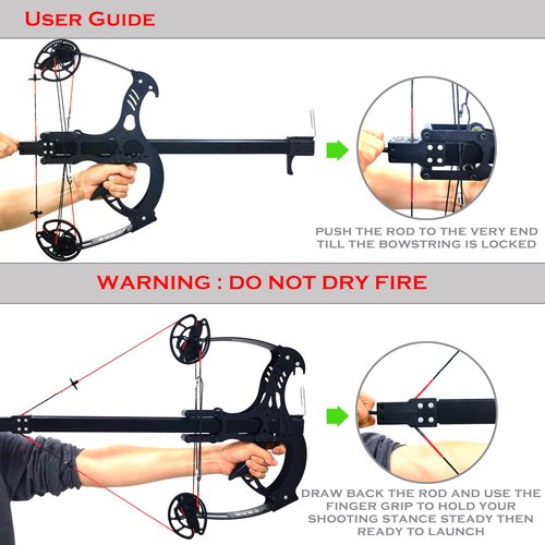 Joojeers 50 Burst Rapid Fire Ball Bearing Compound Bow Kit, 40 LBS Draw Weight 330+FPS Hunting Slingshot Compound Bow Shoots Steel Balls, Heavy Sling Shot Bow for Adults.
