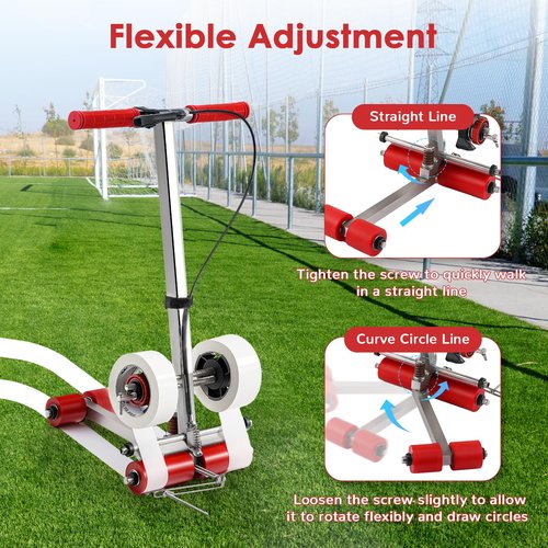 Bonoutil Court Line Tape Machine with Cut-Off Function, Playing Field Line Striping Machines for Parking Ground Marking, Road Warning