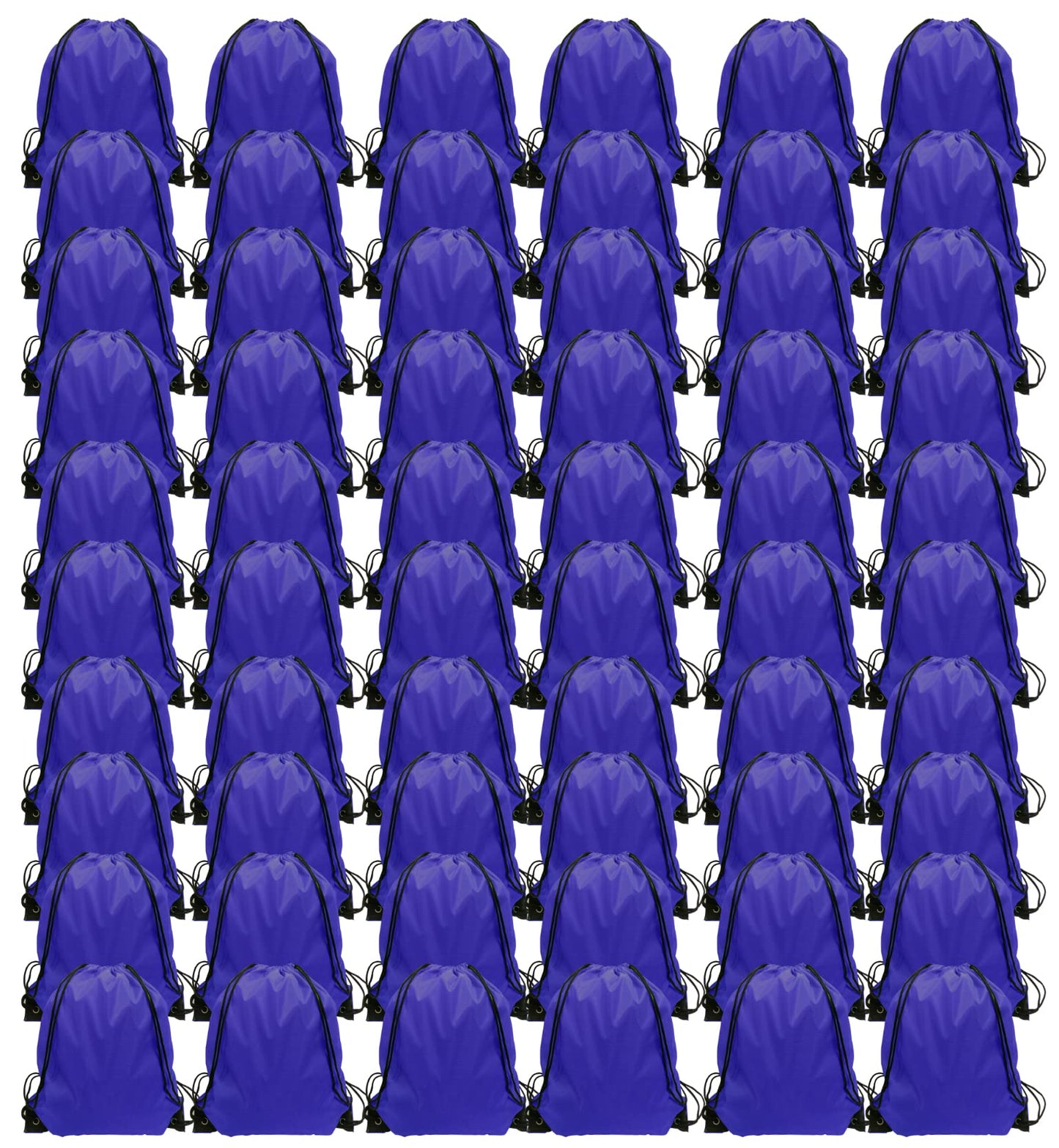 GoodtoU Drawstring Bags Bulk, 60 Pcs Draw String Bags Cinch Bag Drawstring Gym Bag Sackpack Backpack for Women Men, Blue