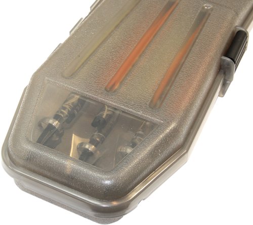 MTM BTBC-41 Traveler Crossbow Bolt Case, Holds 6 bolts up to 24.25", USA Made, Clear Smoke