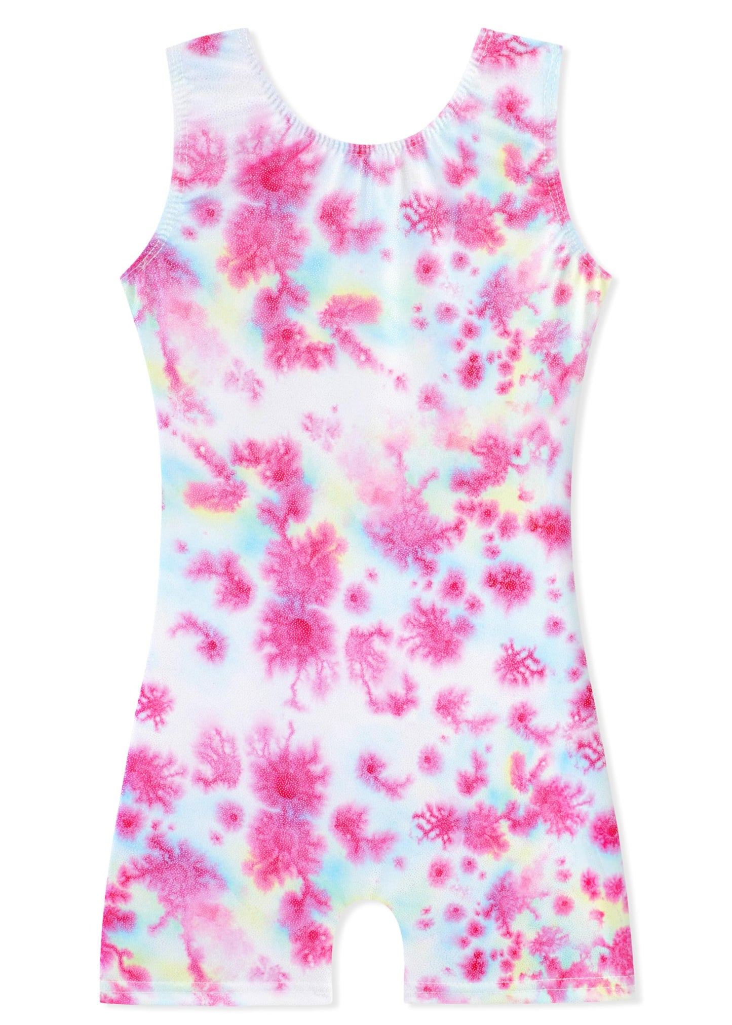 HOZIY Gymnastics Leotards for Girls 4t 5t Tumbling Outfits Tie Dye Flower Floral Biketard Pink White Blue Yellow Dance Clothing Toddlers Sparkly