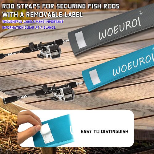 WOEUROI Neoprene Fishing Rod Sleeve Rod Socks, Fishing Pole Sleeve Rod Covers for Casting, Spinning, Trolling Fishing Rod Socks for Fishing Poles Fishing Rod Protector Floating Rods Storage Case (70")