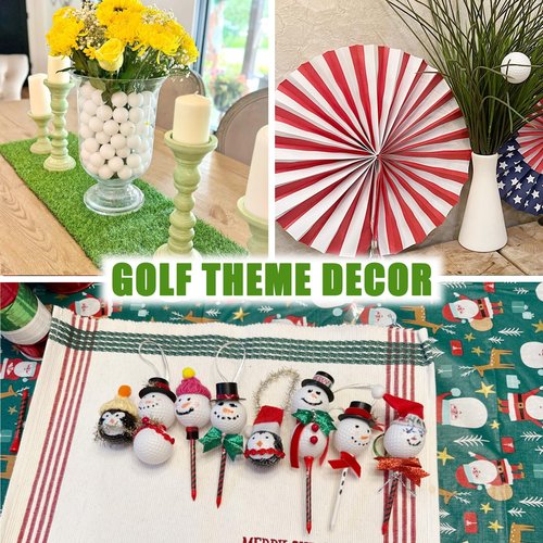 KOFULL Plastic Golf Balls, 24/Pack Practice Golf Balls, 42mm Hollow Limited Flight Golf Practice Balls for Swing Practice Driving Range Backyard, Golf Party Decorations DIY Ideas