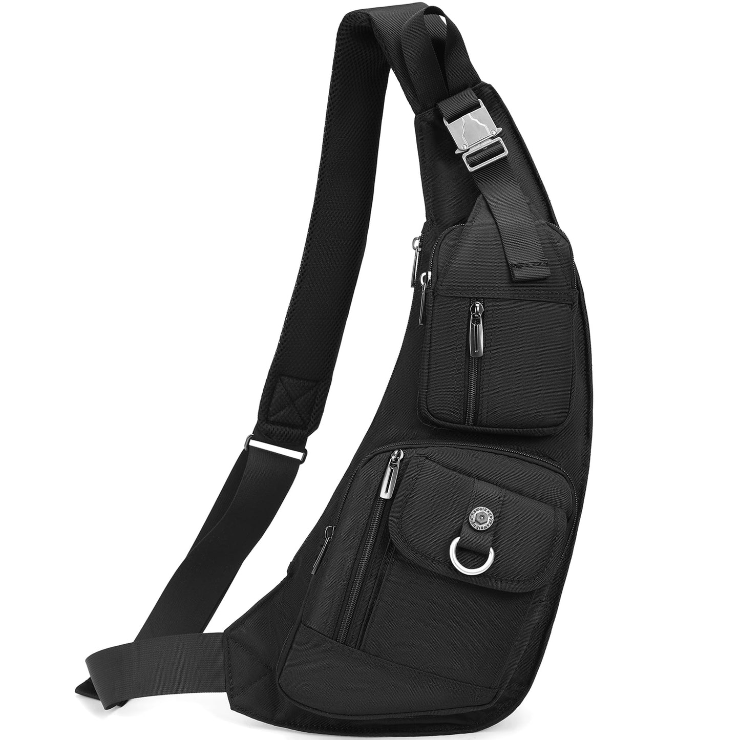 NICGID Sling Bag Chest Shoulder Backpack Crossbody Bags Casual Daypack for Men Women (Black-014)