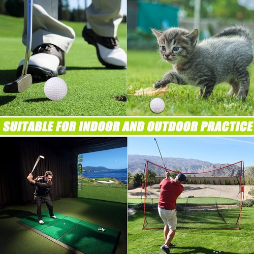KOFULL Plastic Golf Balls, 24/Pack Practice Golf Balls, 42mm Hollow Limited Flight Golf Practice Balls for Swing Practice Driving Range Backyard, Golf Party Decorations DIY Ideas
