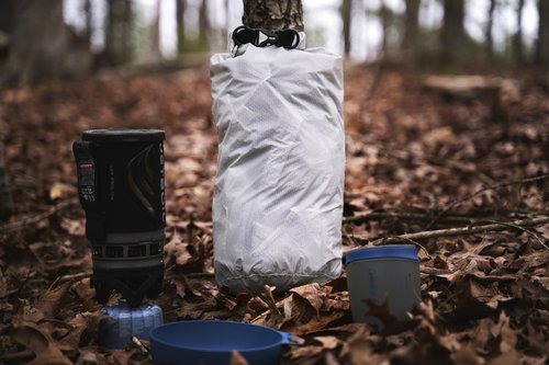 VENTURE VIBES | Premium Ultralight Bear Bag Kit for Backpacking | 10L Dry Bag - Neoprene Rock Sack - Reflective Slick Rope - Hanging Food Storage for Camping and Backpacking (Dark Grey)