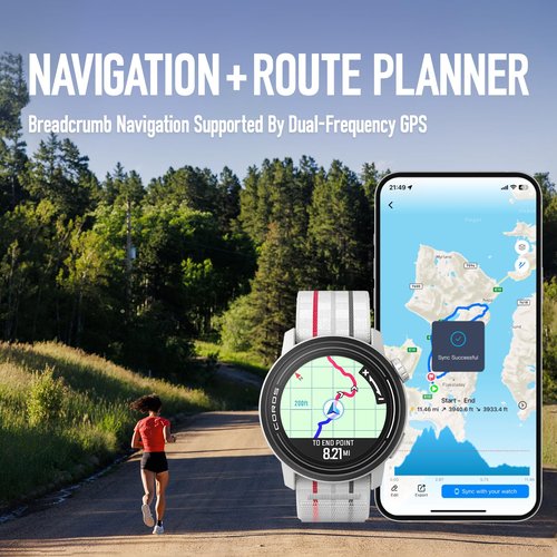 COROS PACE 3 GPS Sport Watch ?“Lightweight, Comfortable Running Watch, 17-Day Battery Life, Accurate GPS, Heart Rate Monitor, Navigation, Sleep Tracking, Training Plan, Run, Bike, and Ski-Chalk Nylon