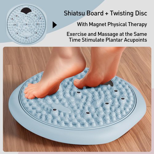 Eueiykw Twist Board for Exercise Waist Slimming Balance Rotating Disc with Massage,Home Gym Equipment for Weight Loss