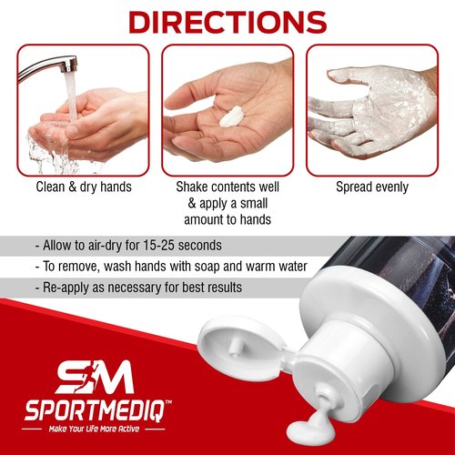 Sportmediq Pro Grade Liquid Chalk – Mess Free Professional Hand Grip for Gym, Weightlifting, Rock Climbing, Gymnastics, Rock Climbing - Dries in Seconds - 8.5 Oz