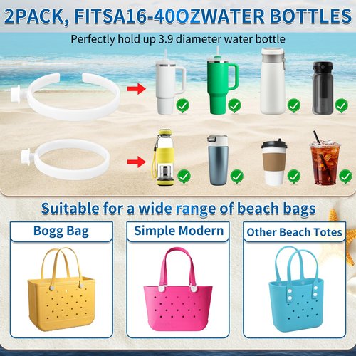 Bogg Bag Stanley Cup Holder, Bogg Bag Accessories Cup Holder - for Stanley 40 Oz/30 Oz Compatible, Modern Beach Bogg Bag Drink Holder Cup Holde (M01)