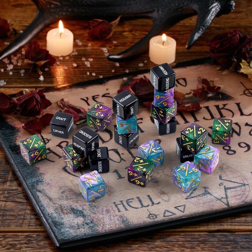 48 Pieces Abilities Keywords Counter Dice,MTG Life Counter 1/+1,Creature Stats Buff Tokens Dice,MTG Dice Set for MTG, TCG, Card Games Accessories