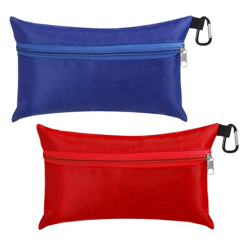 Aeaocvo 2 Pack Golf Tee Pouch, 9.84 X 5.9 Zipper Ball Clip Pouch, Golf Ball Storage Accessory Bag with Keychain for Men Women Gift