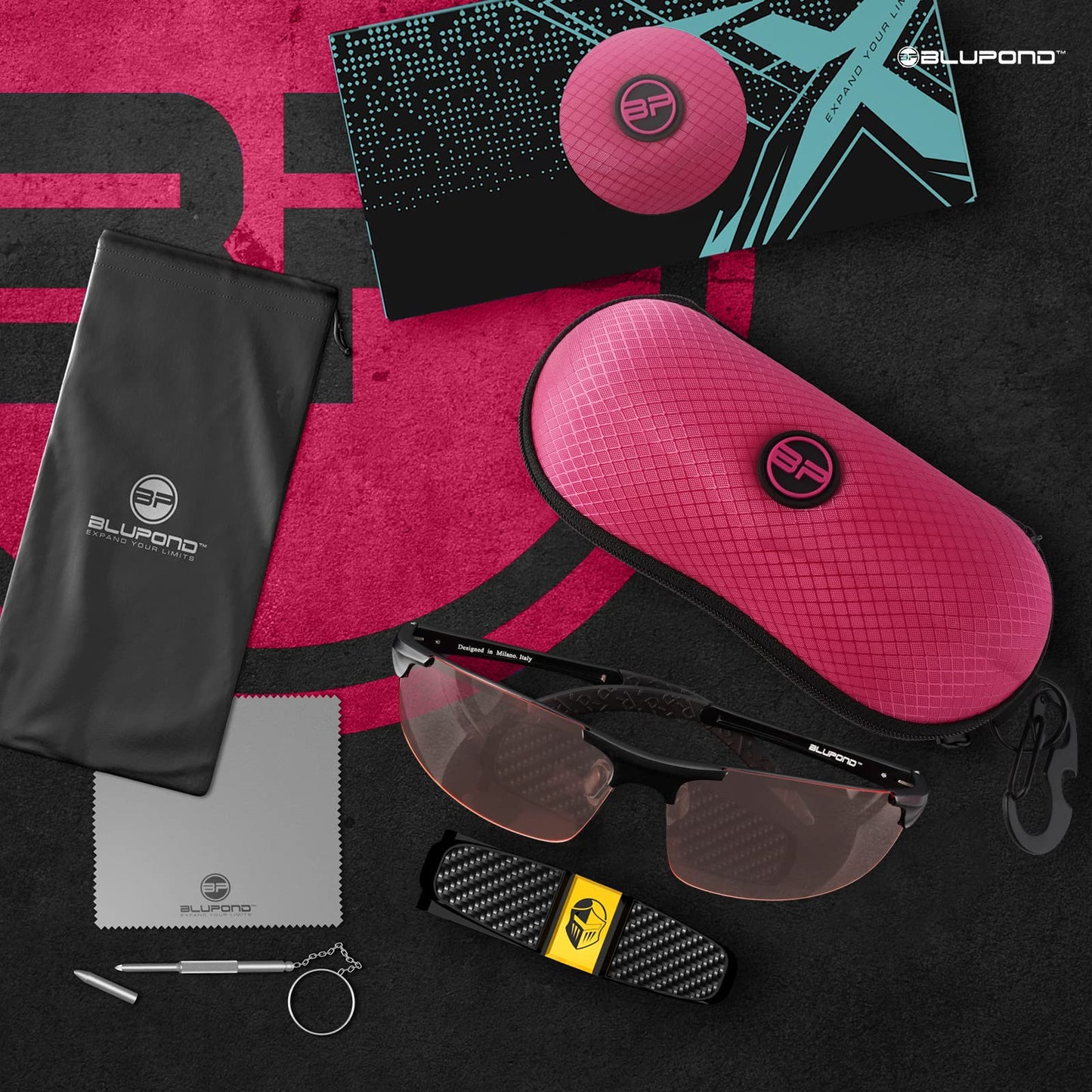 BLUPOND Shooting Glasses Women - Polarized Pink Lens Anti Fog Safety Sunglasses for Shooting Hunting Working for Men Woman