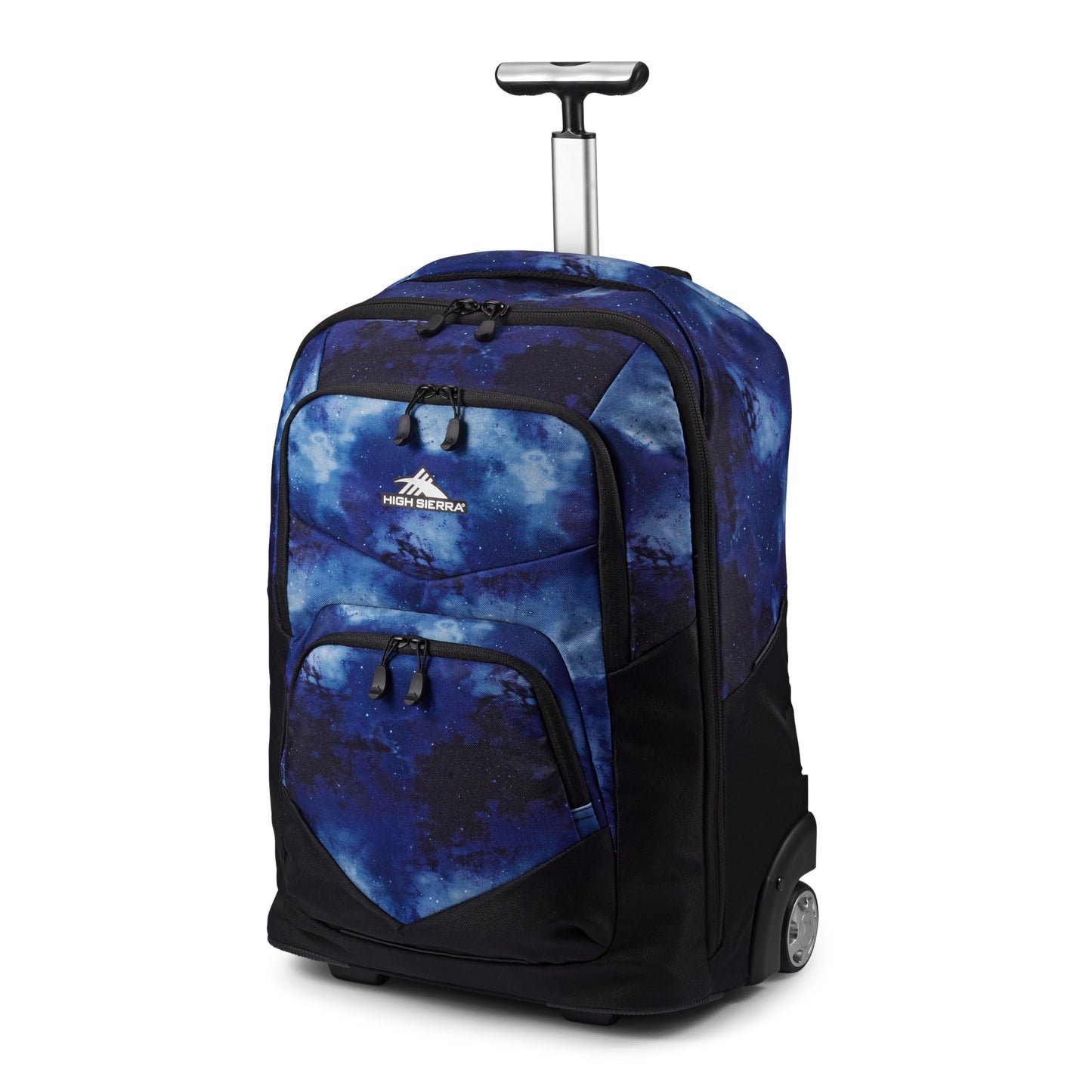 High Sierra Freewheel Pro Wheeled Backpack with 360 Degree Reflectivity, Adjustable Handle, Large Main Compartment, and Laptop Sleeve, Space/Black
