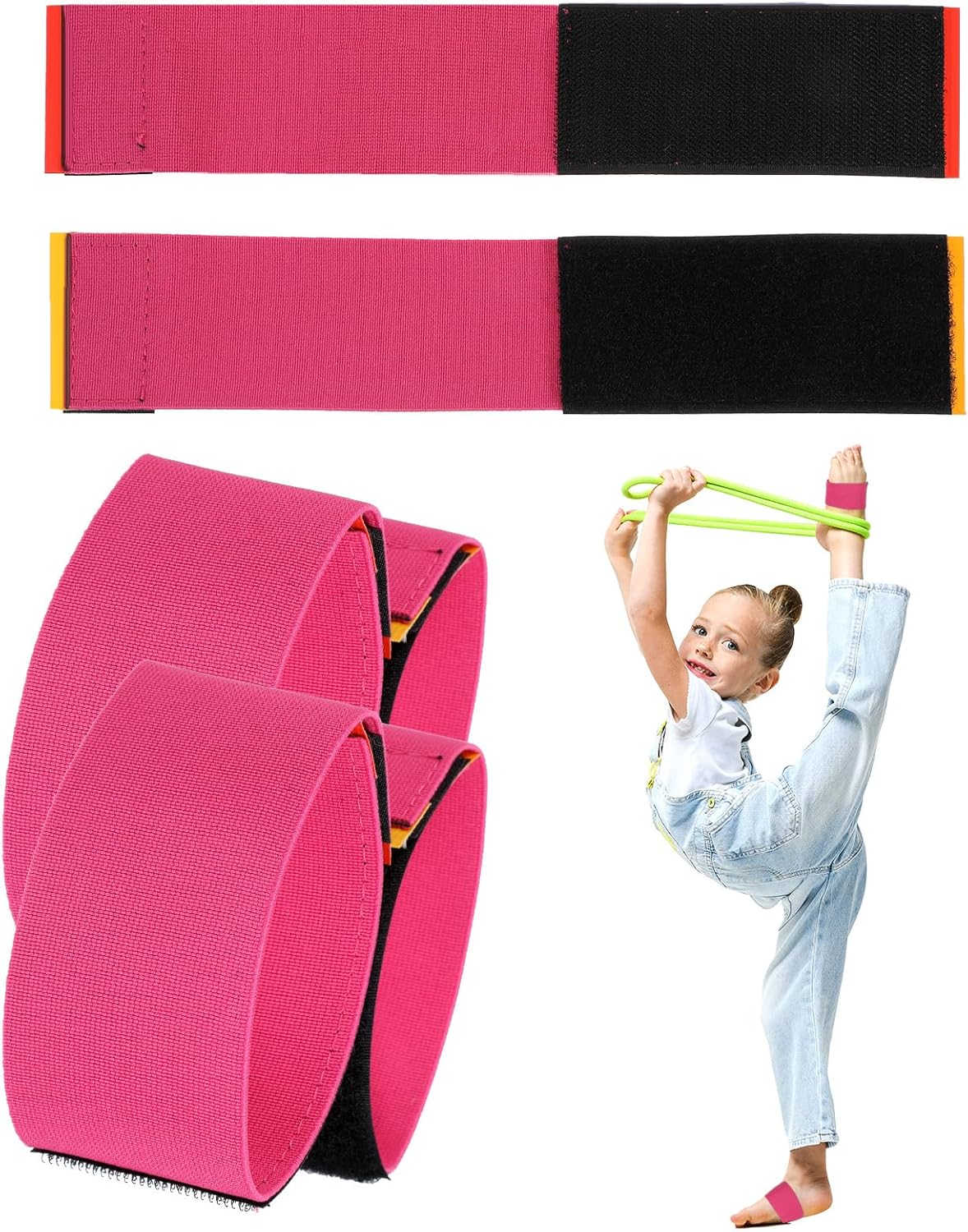 2Pair Back Handspring Trainer, Gymnastics Sticky Toes Gymnastics Tumbling Trainer, Adjustable Bands, Gymnastic Equipment for Home, Gymnastic Stuff