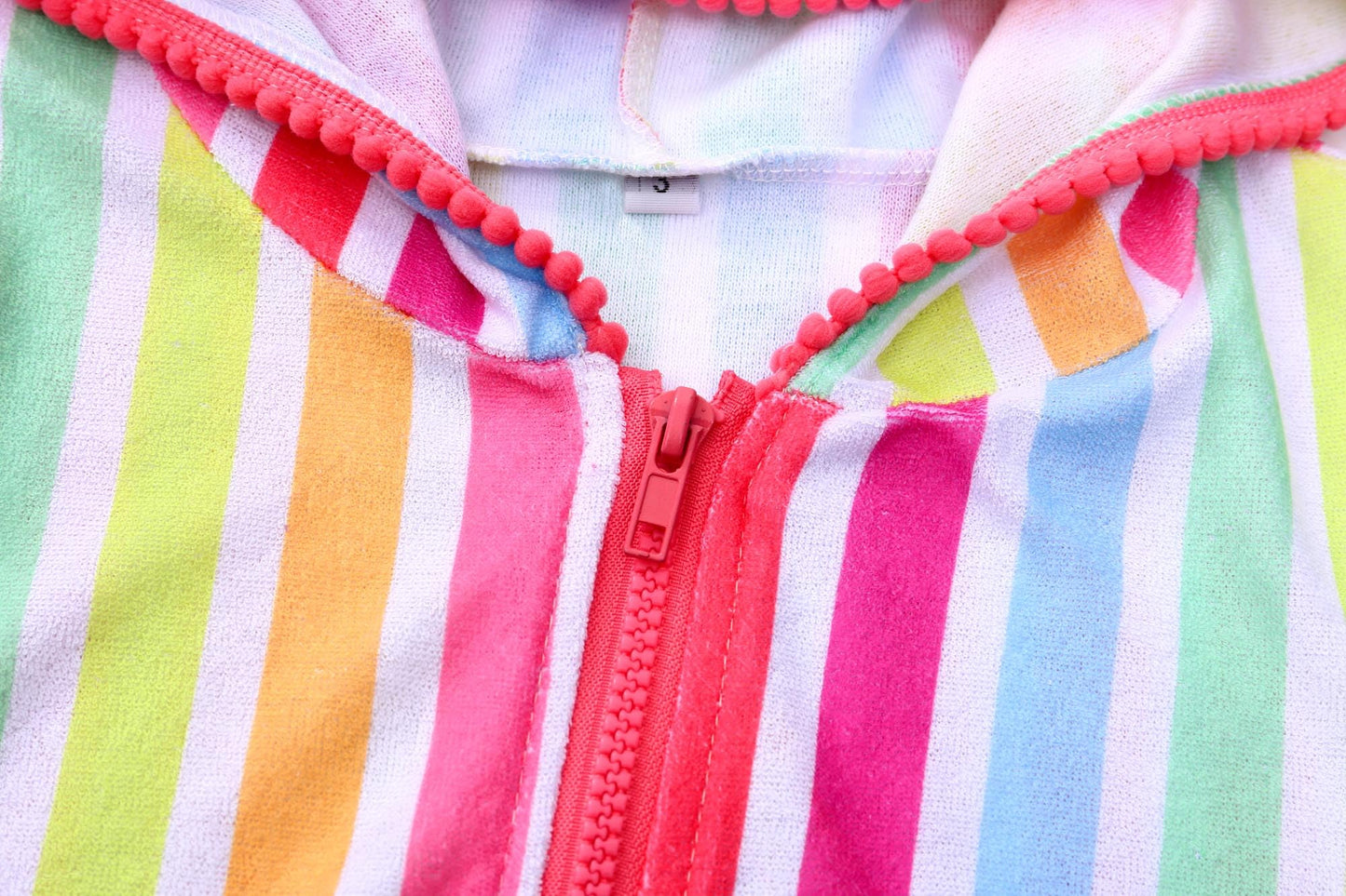 LUCKYGAL Terry Swim Cover-Up for Girls Kids Beach Swimsuit Coverup Bathing Suit, Size 10 11 Pink Striped